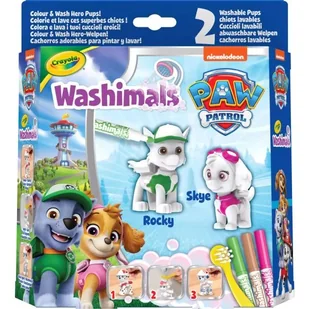 Crayola Washimals: Zmywalne figurki Psi Patrol, 2 szt. - Skye i Rocky - Zabawki kreatywne - miniaturka - grafika 1