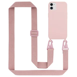 Łańcuszek Etui Do Apple iPhone 11 Pokrowiec w LIQUID RÓŻOWY Silicone TPU Obudowa Ochronny Cadorabo - Etui i futerały do telefonów - miniaturka - grafika 1