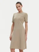 Sukienki - Calvin Klein Sukienka codzienna K20K208151 Beżowy Regular Fit - miniaturka - grafika 1