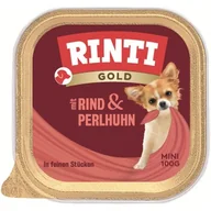 Mokra karma dla psów - RINTI Gold Mini 16x100g Wołowina i perliczka - miniaturka - grafika 1
