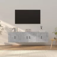 Szafki RTV - vidaXL 3-częściowy zestaw szafek telewizyjnych, szarość betonu - miniaturka - grafika 1