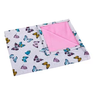 Bellatex Koc dziecięcy Bára Butterfly różowy, 75 x 100 cm - Koce i narzuty dla dzieci - miniaturka - grafika 1