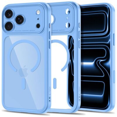 Etui TECH-PROTECT MagPeak MagSafe CC do Apple iPhone 17 Pro/18 Pro Przezroczysto-niebieski