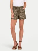 Spodenki damskie - ONLY Szorty materiałowe Naomi 15347131 Brązowy Regular Fit - miniaturka - grafika 1