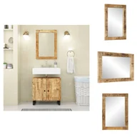 Lustra - vidaXL Lustro 70x50 cm lite drewno mango i szkło - Lustro - miniaturka - grafika 1