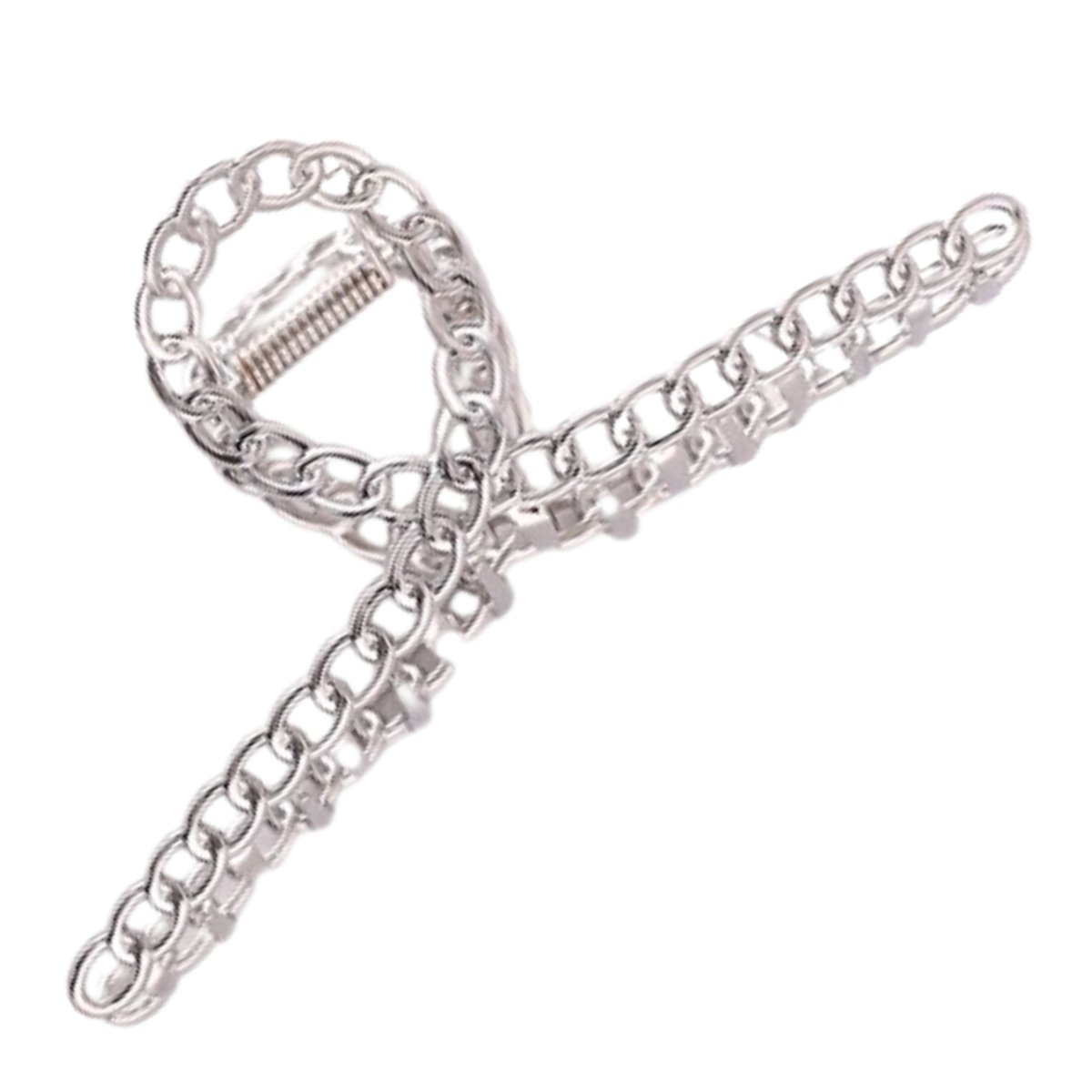 Klamra do Włosów Srebrna Duża XXL Spinka Francuska Metalowa i Wytrzymała