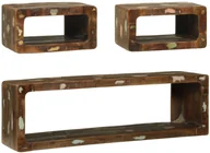 Szafki RTV - vidaXL Zestaw 3 szafek RTV Wielokolorowy Lite drewno z odzysku - miniaturka - grafika 1