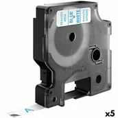 Etykiety do drukarek - Laminowana Taśma do Drukarki Etykiet Dymo D1 40914 9 mm LabelManager™ Biały Niebieski (5 Sztuk) - miniaturka - grafika 1