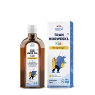 Witaminy i minerały - Osavi - Tran Norweski Kids, 500mg Omega 3, Cytryna, 250 ml - miniaturka - grafika 1
