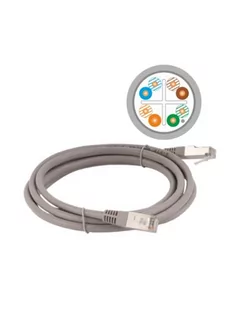 A-LAN Patchcord STP Cat.6 0.5 m Szary (KKS6SZA0.5) - Kable miedziane - miniaturka - grafika 3
