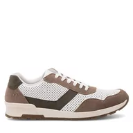 Półbuty męskie - Sneakersy Rieker 15109-80 Biały - miniaturka - grafika 1
