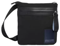 Torby męskie - Armani Exchange Men's Milan Edition, Sustainable, Big Zipped Front Pocket Flat, czarna, czarny - miniaturka - grafika 1