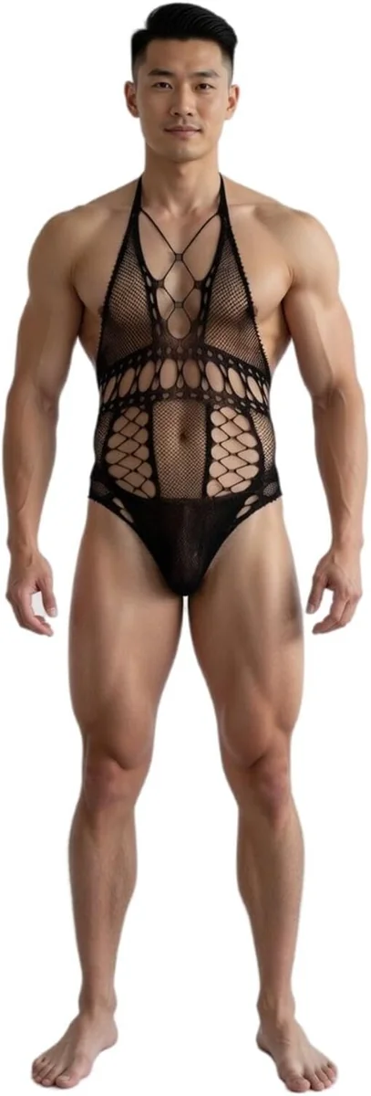 MAJTKI BIELIZNA MĘSKA JEDNORAMIENNA BODY NYLON ELASTYCZNE REGULOWANE