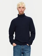 Swetry męskie - Selected Homme Golf 16094576 Granatowy Regular Fit - miniaturka - grafika 1