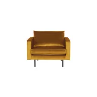 Fotele - Żółty aksamitny fotel BePureHome Rodeo - miniaturka - grafika 1