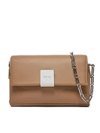 Torebki damskie - Calvin Klein Torebka Ck Plaque Sm Crossbody W/Chain K60K612785 Brązowy - miniaturka - grafika 1