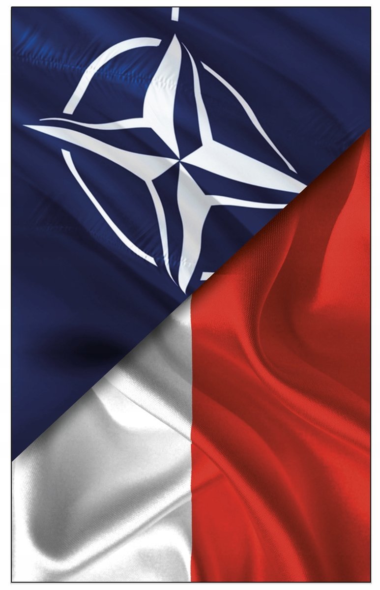 PODKŁADKA POD MYSZ Nadruk 22x18 cm Flaga Polski Polska NATO Tekst Prezent
