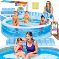Baseny ogrodowe - WYGODNY BASEN OGRODOWY INTEX Z KANAPĄ – DOMOWY RELAKS BASEN DMUCHANY DLA DZIECI I DOROSŁYCH + EBOOK - miniaturka - grafika 1