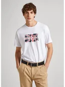 Koszulki męskie - Pepe Jeans Koszulka "Clag" w kolorze białym - miniaturka - grafika 1