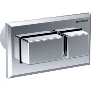 Geberit 116.052.21.1 Pneumatyczny przycisk uruchamiaj$593cy WC kszta$594t geometryczny podtynkowy dwudzielny wypuk$595y Sigma 12cm chrom - Przyciski spłukujące - miniaturka - grafika 1