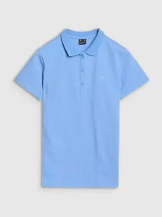 Koszulka polo slim damska 4F 4FWMM00TPTSF365-32S Niebieski Roz. XS - Koszulki i topy damskie - miniaturka - grafika 1