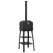 Paleniska ogrodowe - Piec do pizzy na węgiel drzewny z 2 kamieniami szamotowymi - miniaturka - grafika 1