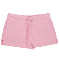 Spodnie sportowe damskie - Spodenki damskie Nike Phoenix Fleece IF2132-690 - różowe - miniaturka - grafika 1