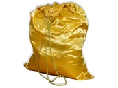 Ozdoby bożonarodzeniowe - DUŻY ZŁOTY WOREK MIKOŁAJA NA PREZENTY 100cm SATYNA - miniaturka - grafika 1