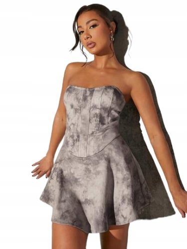 SHEIN SUKIENKA MINI JEANSOWA WIELOKOLOROWA 38 ŁSJ