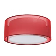 Lampy sufitowe - Czerwony duży plafon z dwuściennym kloszem - S437 K3-W56 - miniaturka - grafika 1