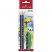 Ołówki - Zestaw szkolny Dinozaur 2 ołówki + gumka - miniaturka - grafika 1