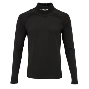 T-shirt kompresyjny CCM  Neck Guard Top LS Black Junior XS - Hokej - miniaturka - grafika 1