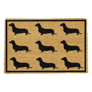 Wycieraczka z naturalnego włókna kokosowego Artsy Doormats Dachshund, 40x60 cm - Wycieraczki - miniaturka - grafika 1