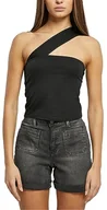 Koszulki i topy damskie - Urban Classics Ladies One Strap Top damski top czarny Basics, Streetwear, czarny, 4XL - miniaturka - grafika 1