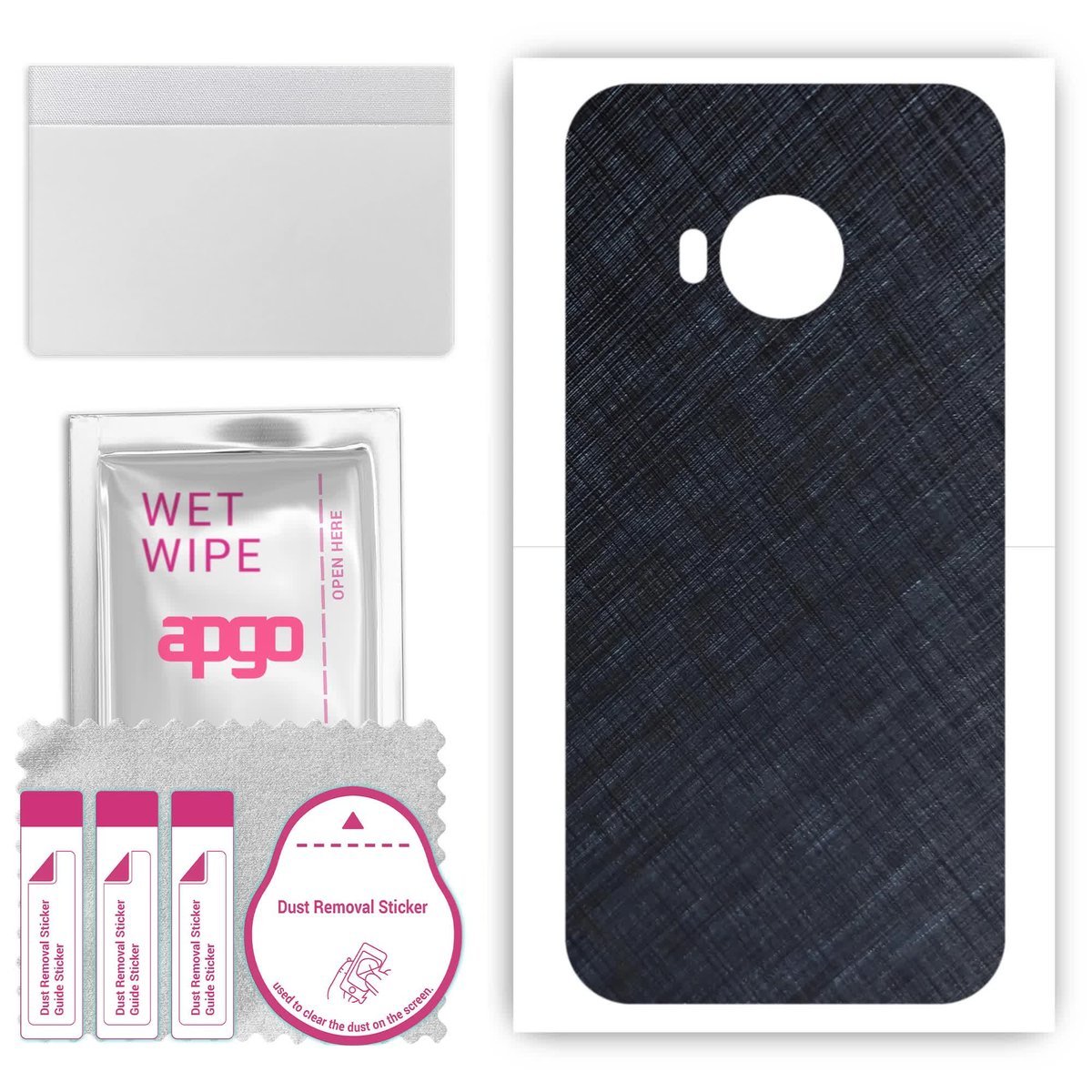 Folia naklejka skórka strukturalna na TYŁ do HTC One S9 - Tytan Niebieski - apgo SKINS