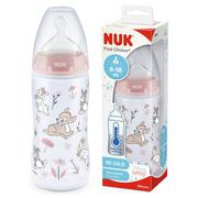 Butelki dla niemowląt - Nuk Fc+ Butelka Antykolkowa Z Czujnikiem 300Ml + Smoczek 6-18M Bambi - miniaturka - grafika 1