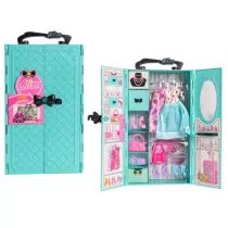 Inne Askato Garderoba z wyposażeniem niebieska ASKATO - Lalki dla dziewczynek - miniaturka - grafika 1