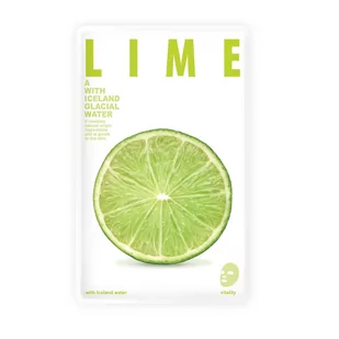 Blue Dot Mask A With Iceland Glacial Water witalizująca maseczka w płacie Lime 20g - Maseczki do twarzy - miniaturka - grafika 1