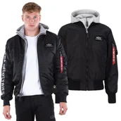 Odzież taktyczna i umundurowanie - Kurtka Alpha Industries MA-1 D-Tec SE 133104 198 - Czarna/Szara - miniaturka - grafika 1
