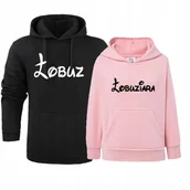 Bluzy damskie - ZESTAW BLUZY DLA PAR BLUZA DLA PAR ŁOBUZ I ŁOBUZIARA M - miniaturka - grafika 1