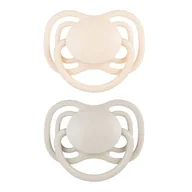 Smoczki uspokajające - Smoczek CANPOL BABIES DentalAir 23/228 0-6 m Kremowo-szary (2 sztuki) - miniaturka - grafika 1
