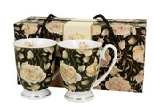 Kubki - Komplet 2 kubków Royal English Roses Black 320 ml - miniaturka - grafika 1