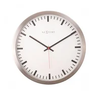 Zegary - Nextime Zegar ścienny Stripe biały 2520 - miniaturka - grafika 1