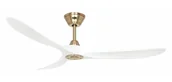 Wentylatory sufitowe - Energooszczędny wentylator sufitowy z pilotem Eco Genuino szczotkowany mosiądz / matowy biały 152 cm - miniaturka - grafika 1
