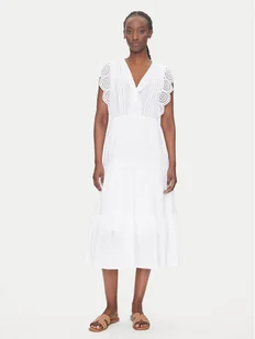 JDY Sukienka letnia Sara 15350748 Biały Regular Fit - Sukienki - miniaturka - grafika 1