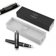 Zestawy piśmiennicze - Pióro Wieczne Parker IM Essential Matte Black CT (F) z grawerem - miniaturka - grafika 1