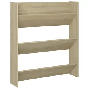 vidaXL Półka ścienna na buty, dąb sonoma, 80x18x90 cm, płyta wiórowa - Szafki na buty - miniaturka - grafika 1