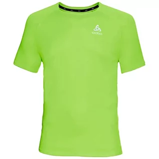 Koszulki męskie - Odlo T-shirt męski S/S Crew Neck Essential T-Shirt zielony Lounge Lizard S 313412 - grafika 1