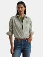 Koszule damskie - LAUREN RALPH LAUREN Koszula 200963670001 Zielony Relaxed Fit - miniaturka - grafika 1