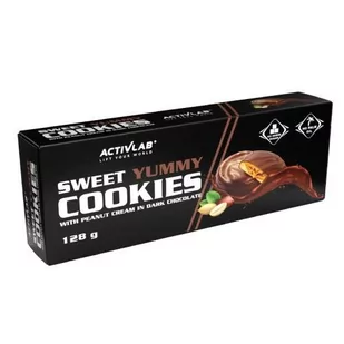 ACTIVLAB Sweet Yummy Cookies ciasteczka czekoladowo - orzechowe, 128g - Ciastka - miniaturka - grafika 1